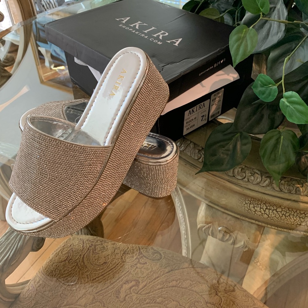 Akira “bling” platform wedges